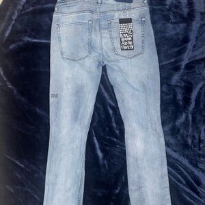 Ksubi Light Blue Slim Straight Jeans